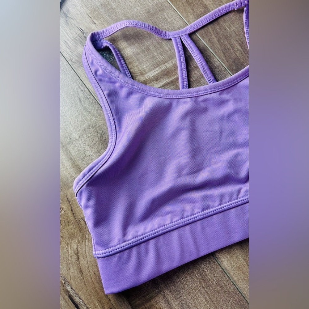 Kids Joe Fresh Active Purple Sports Bra - Picture 3 of 5